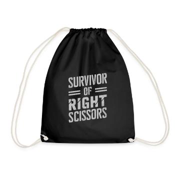 Linkshänder Lefty Left-hander Leftie Buddy - Drawstring Bag - black - Front