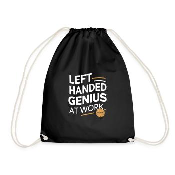 Linkshänder Lefty Left-hander Leftie Buddy - Drawstring Bag - black - Front