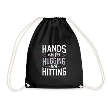 Raising awareness of domestic violence - Drawstring Bag - black - Front