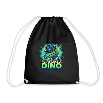 Rizzler Kultur Mit Dinosaurier Kunst Und T-Rex - Turnbeutel - Schwarz - Vorne