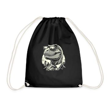 Rizzler Kultur Mit Dinosaurier Kunst Und T-Rex - Turnbeutel - Schwarz - Vorne