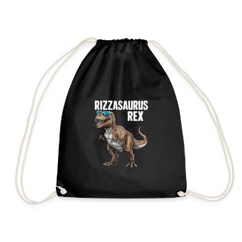 Rizzler Kultur Mit Dinosaurier Kunst Und T-Rex - Turnbeutel - Schwarz - Vorne