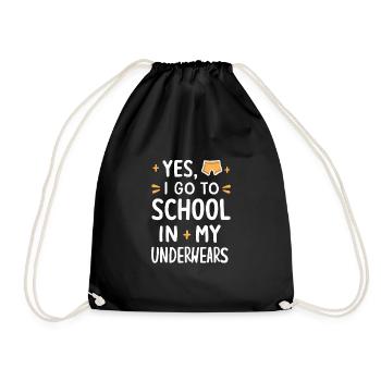 Homeschool Mom Dad Family Life Community Journey - Drawstring Bag - black - Front