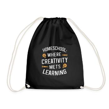 Homeschool Mom Dad Family Life Community Journey - Turnbeutel - Schwarz - Vorne