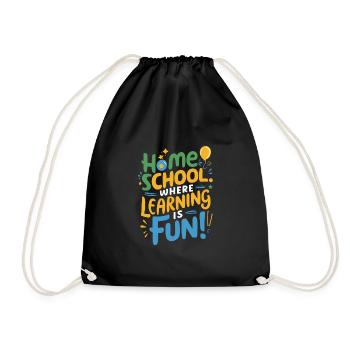 Homeschool Mom Dad Family Life Community Journey - Turnbeutel - Schwarz - Vorne
