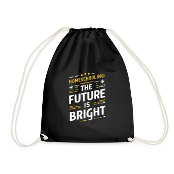 Homeschool Mom Dad Family Life Community Journey - Drawstring Bag - black - Front