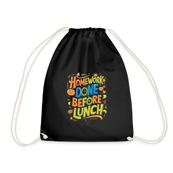 Homeschool Mom Dad Family Life Community Journey - Drawstring Bag - black - Front