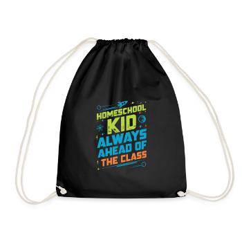 Homeschool Mom Dad Family Life Community Journey - Drawstring Bag - black - Front