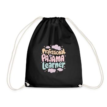 Homeschool Mom Dad Family Life Community Journey - Drawstring Bag - black - Front