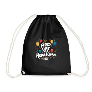 Homeschool Mom Dad Family Life Community Journey - Turnbeutel - Schwarz - Vorne
