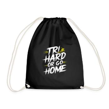 Triathlon Swim Bike Run Triathlete Sports Gift - Drawstring Bag - black - Front