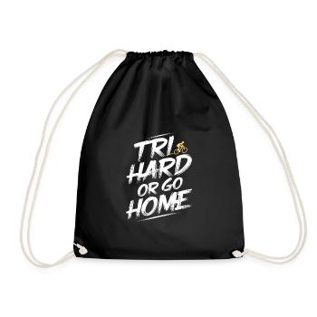 Triathlon Swim Bike Run Triathlete Sports Gift - Drawstring Bag - black - Front