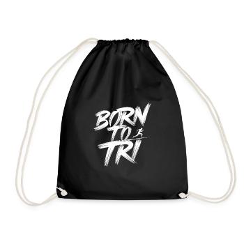 Triathlon Swim Bike Run Triathlete Sports Gift - Drawstring Bag - black - Front