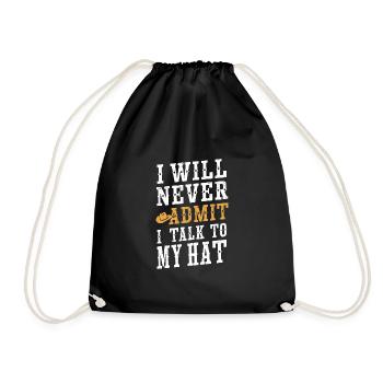 Cowboy living in the wild west with cowboy hat and - Drawstring Bag - black - Front