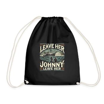 Sailors Sea Shanty Singing Ship Adventures - Drawstring Bag - black - Front