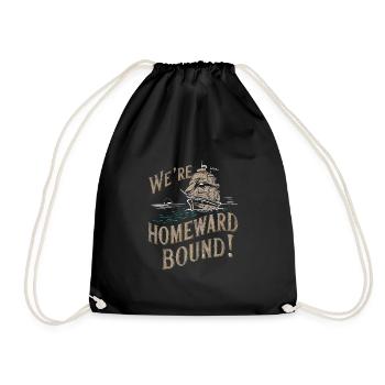 Sailors Sea Shanty Singing Ship Adventures - Drawstring Bag - black - Front