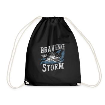 Sailors Sea Shanty Singing Ship Adventures - Drawstring Bag - black - Front