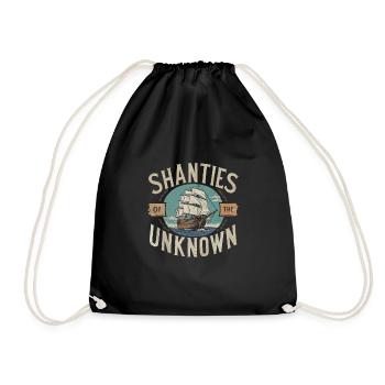 Sailors Sea Shanty Singing Ship Adventures - Drawstring Bag - black - Front