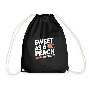 Georgia Homeschool Mom Life in Peach State - Drawstring Bag - black - Front