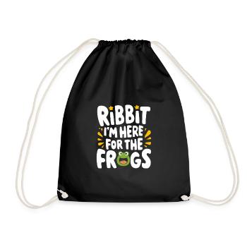 Amphibian frog hunter enthusiast, frog trapping - Drawstring Bag - black - Front