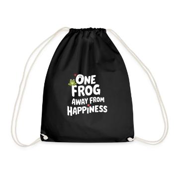 Amphibian frog hunter enthusiast, frog trapping - Drawstring Bag - black - Front