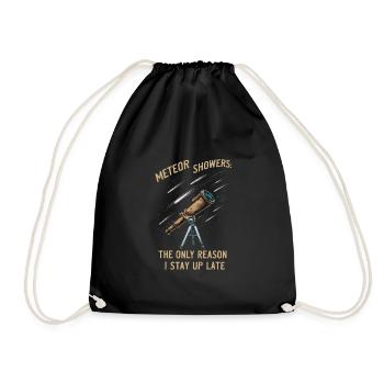 Stargazing And Meteor Shower Enthusiast - Turnbeutel - Schwarz - Vorne