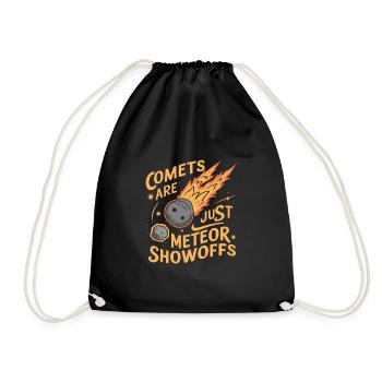 Stargazing And Meteor Shower Enthusiast - Drawstring Bag - black - Front