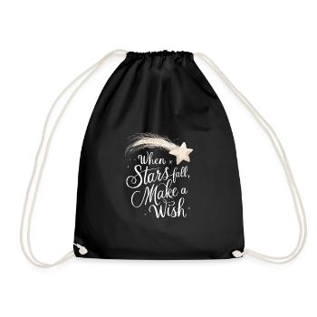 Stargazing And Meteor Shower Enthusiast - Drawstring Bag - black - Front