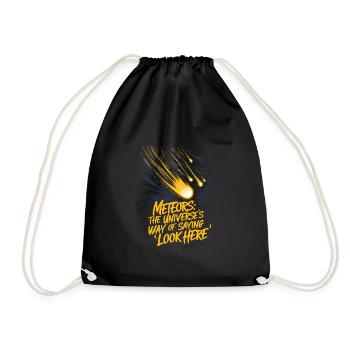 Stargazing And Meteor Shower Enthusiast - Turnbeutel - Schwarz - Vorne