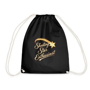 Stargazing And Meteor Shower Enthusiast - Drawstring Bag - black - Front