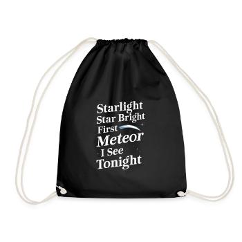 Stargazing And Meteor Shower Enthusiast - Drawstring Bag - black - Front