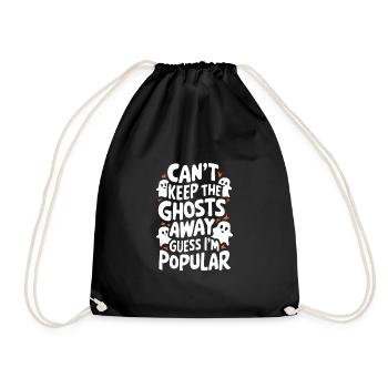 Ghost Bait Halloween Parapsychology Paranormal - Drawstring Bag - black - Front