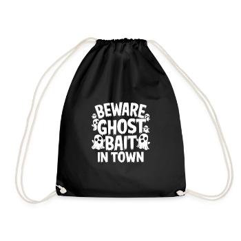 Ghost Bait Halloween Parapsychology Paranormal - Drawstring Bag - black - Front
