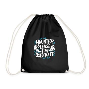 Ghost Bait Halloween Parapsychology Paranormal - Drawstring Bag - black - Front