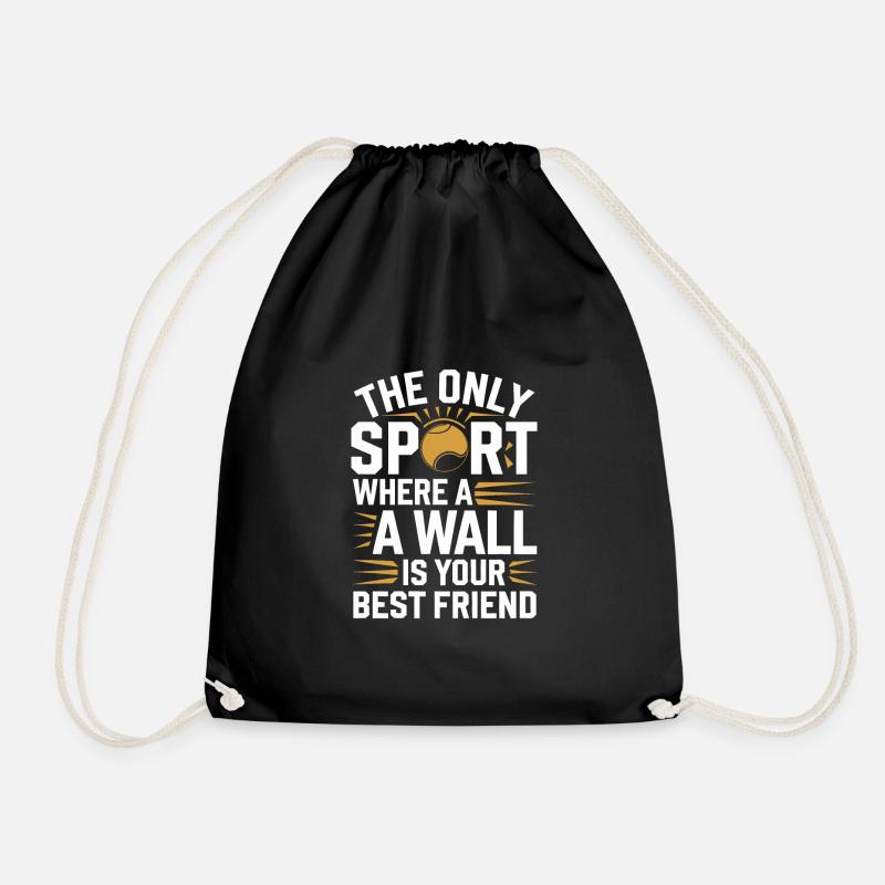 Squash Passion Squash Sport for Squash - Drawstring Bag - black
