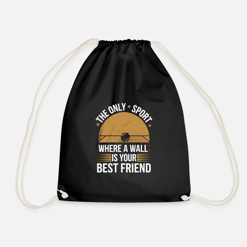 Squash Passion Squash Sport for Squash - Drawstring Bag - black
