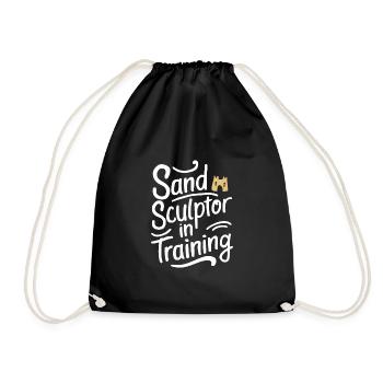 Sculpteurs de sable professionnels sur la plage du - Sac de sport léger - noir - Devant