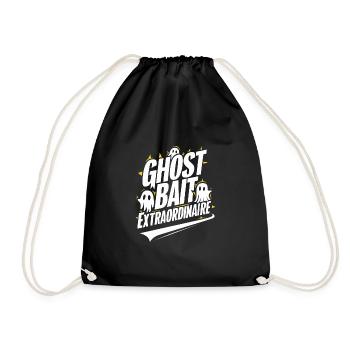 Ghost Bait Halloween Parapsychology Paranormal - Drawstring Bag - black - Front