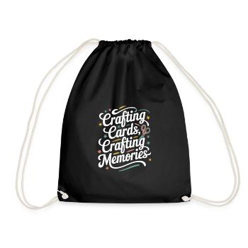 Cardmaker Scrapbooking Card Making Kits For - Drawstring Bag - black - Front
