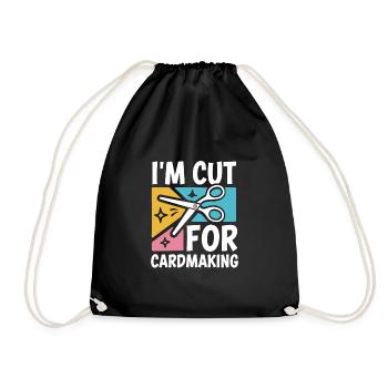 Cardmaker Scrapbooking Card Making Kits For - Drawstring Bag - black - Front