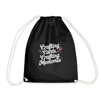 Cardmaker Scrapbooking Card Making Kits For - Drawstring Bag - black - Front