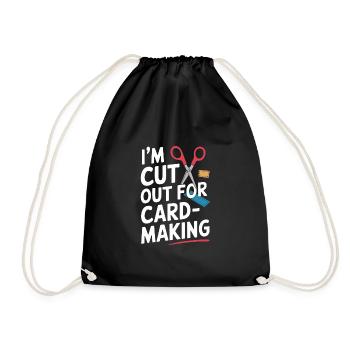 Cardmaker Scrapbooking Card Making Kits For - Drawstring Bag - black - Front