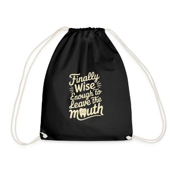 Funny Wisdom Tooth Survivor | Dental - Drawstring Bag - black - Front