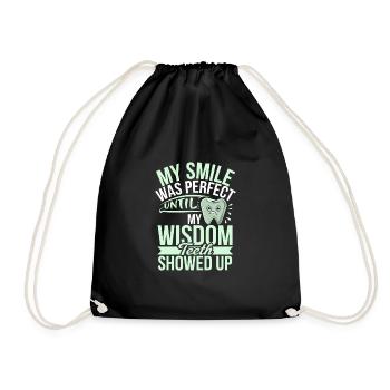 Funny Wisdom Tooth Survivor | Dental - Drawstring Bag - black - Front