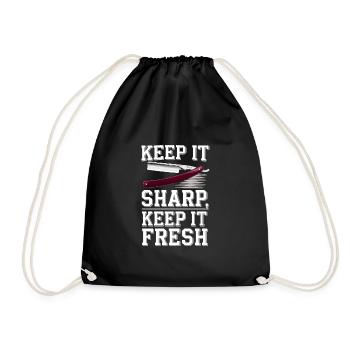 Barber Shop Vibes and Classic Haircuts for - Drawstring Bag - black - Front