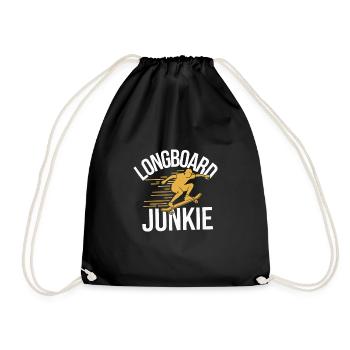 Skater Life: Downhill Longboarding Und Street - Turnbeutel - Schwarz - Vorne