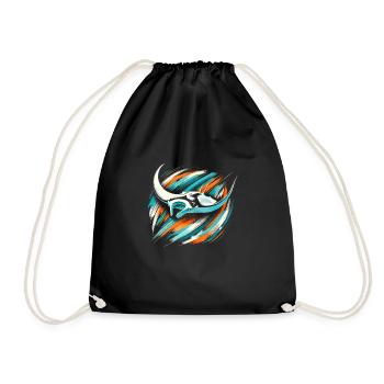 Majestic Manta Ray Ocean Adventure for Marine Life - Drawstring Bag - black - Front