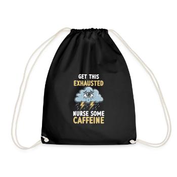 Exhaustion and burnout in overworked people - Drawstring Bag - black - Front