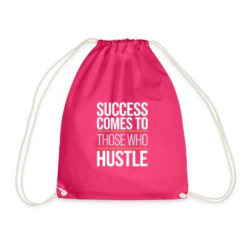 Entrepreneurial Hustle and Workaholic in Business - Drawstring Bag - fuchsia - Front