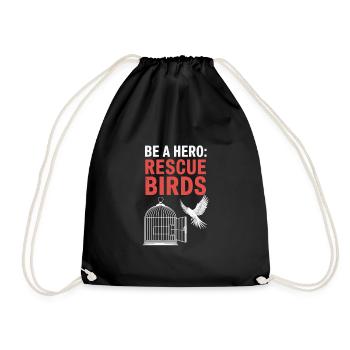 Passionné par le sauvetage des oiseaux et la faune sauvage - Sac de sport léger - noir - Devant